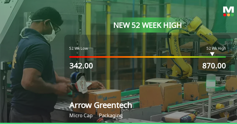 Broad-Based Technical Strength Lifts Arrow Greentech Ltd to 52-Week High of Rs 870