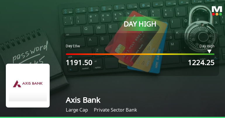 Axis Bank Ltd. Surges 3.13% to Day's High of Rs 1224.25 — Outperforms Sector by 2.67 Percentage Points
