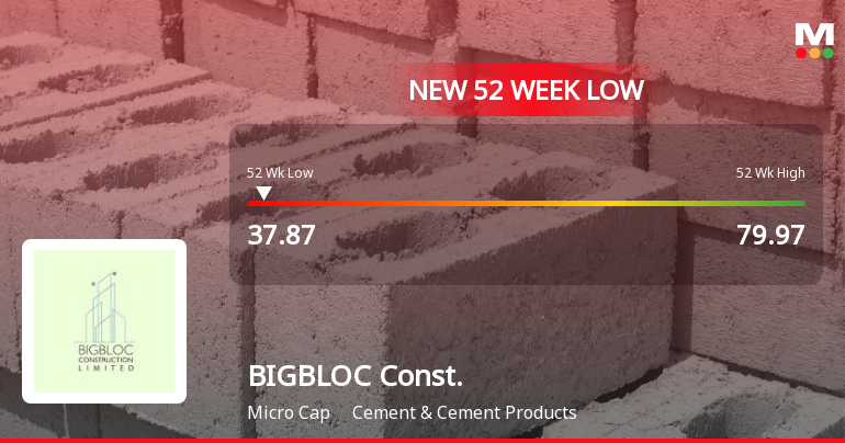 Markets Rally, But BIGBLOC Construction Ltd Sinks to 52-Week Low in Stock-Specific Sell-Off
