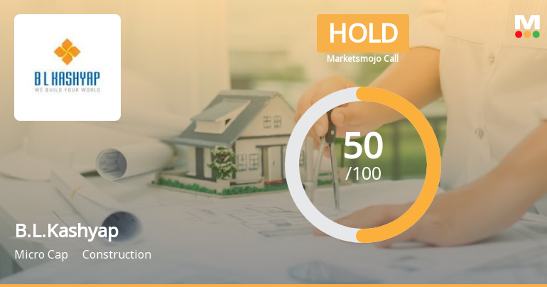 B.L.Kashyap & Sons Ltd is Rated Hold by MarketsMOJO