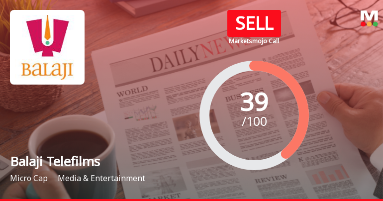 Balaji Telefilms Ltd Upgraded to Sell on Technical Improvements Despite Weak Fundamentals