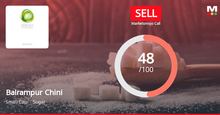 Balrampur Chini Mills Ltd is Rated Sell