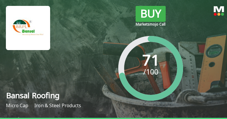 Bansal Roofing Products Ltd is Rated Buy