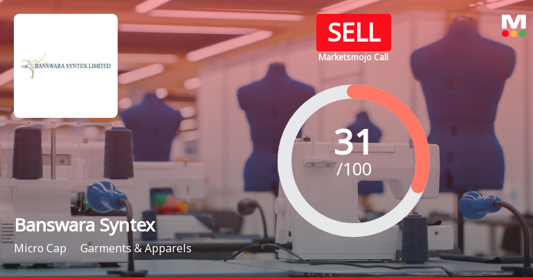 Banswara Syntex Ltd Upgraded to Sell on Improved Valuation and Technicals
