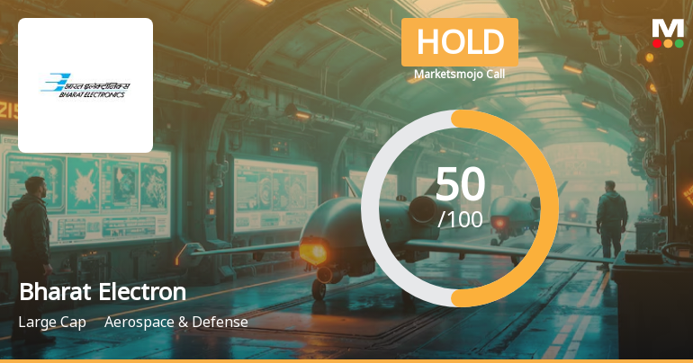 Bharat Electronics Ltd Upgraded to Hold by MarketsMOJO on Technical and Fundamental Grounds