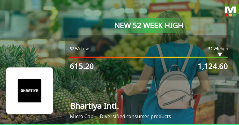 Broad-Based Technical Strength Lifts Bhartiya International Ltd to 52-Week High of Rs 1124.6