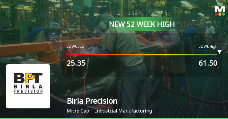 Broad-Based Technical Strength Lifts Birla Precision Technologies Ltd to 52-Week High of Rs 62