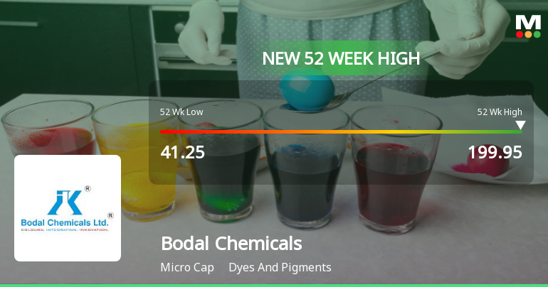 Bodal Chemicals Ltd Hits New 52-Week High of Rs 199.95 on Back of Strong Technical Signals