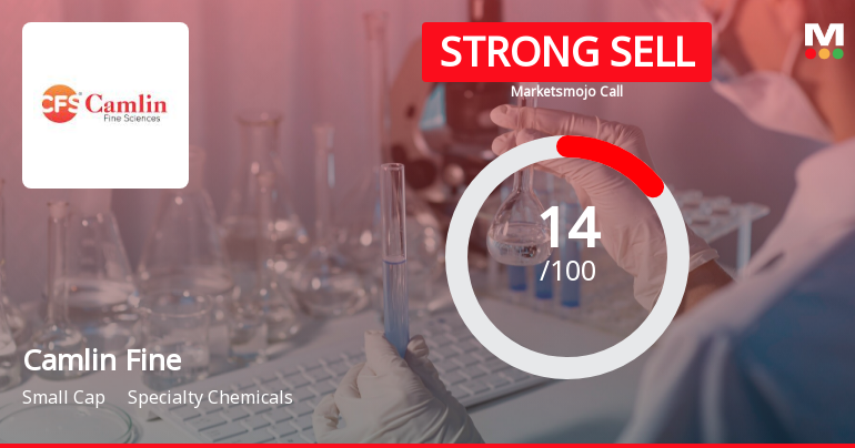 Camlin Fine Sciences Ltd is Rated Strong Sell