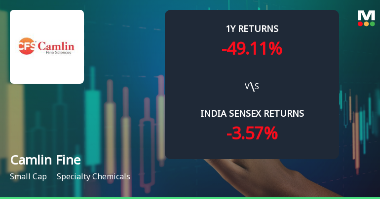 Camlin Fine Sciences Ltd Faces Intensified Bearish Momentum Amid Technical Deterioration