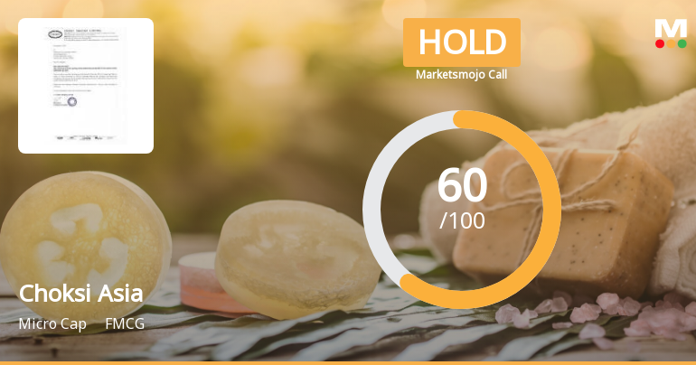 Choksi Asia Ltd is Rated Hold by MarketsMOJO