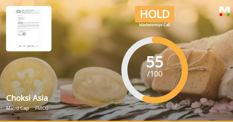 Choksi Asia Ltd is Rated Hold by MarketsMOJO