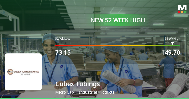 Broad-Based Technical Strength Lifts Cubex Tubings Ltd to 52-Week High of Rs 149.7
