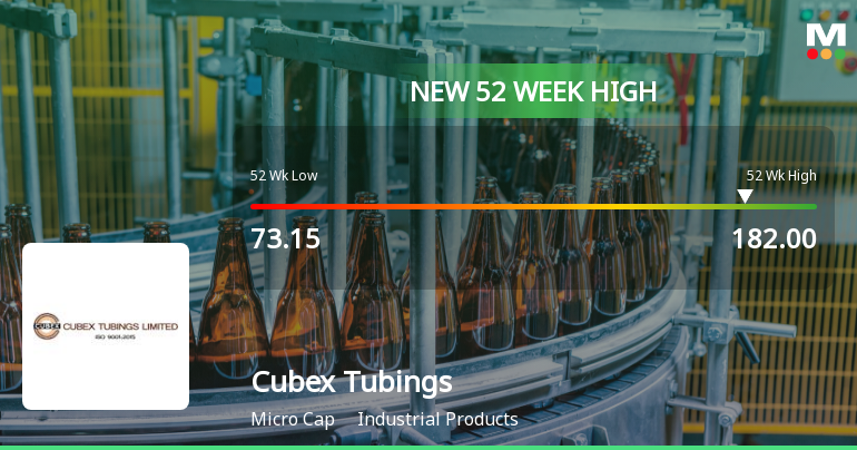Broad-Based Technical Strength Lifts Cubex Tubings Ltd to 52-Week High of Rs 182