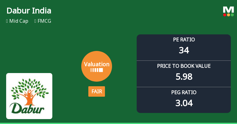 Dabur India Ltd: Valuation Shift Signals Caution Amidst Mixed Market Performance