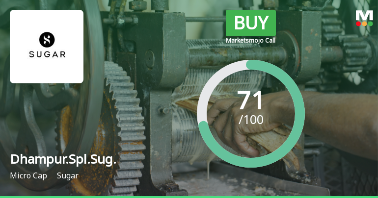 Dhampure Speciality Sugars Ltd Upgraded to Buy on Strong Technical and Financial Performance