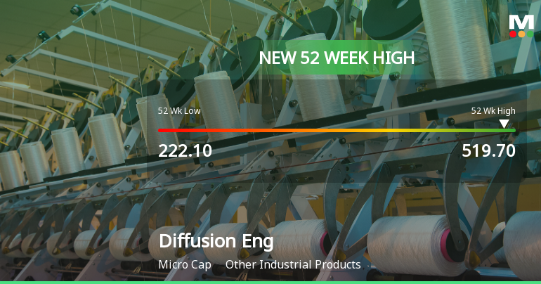 Broad-Based Technical Strength Lifts Diffusion Engineers Ltd to 52-Week High of Rs 519.7