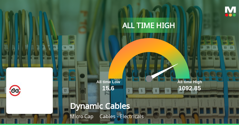 Dynamic Cables Ltd Hits All-Time High of Rs 512 as Momentum Builds Across Timeframes