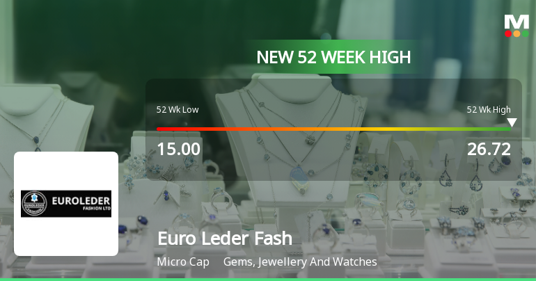 Broad-Based Technical Strength Lifts Euro Leder Fashion Ltd to 52-Week High of Rs 26.72