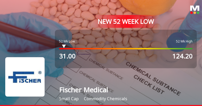 Fischer Medical Ventures Ltd Falls to 52-Week Low of Rs 31 as Sell-Off Deepens