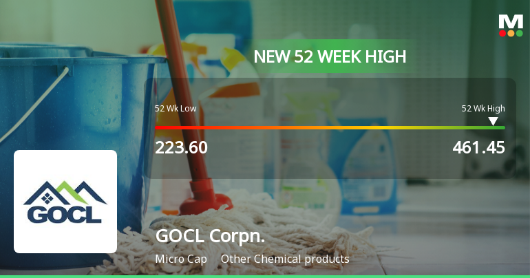 Broad-Based Technical Strength Lifts GOCL Corporation Ltd to 52-Week High of Rs 461.45