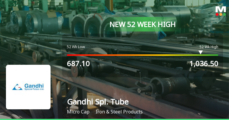 Broad-Based Technical Strength Lifts Gandhi Special Tubes Ltd to 52-Week High of Rs 1036.5