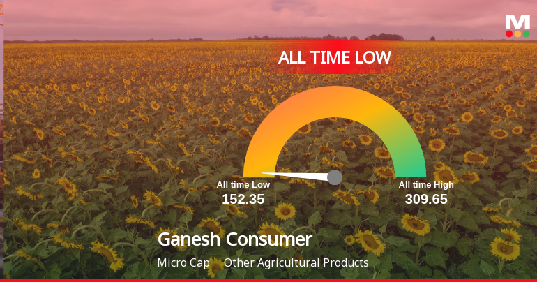 Ganesh Consumer Products Ltd Extends Losing Streak to Six Sessions, Touches All-Time Low