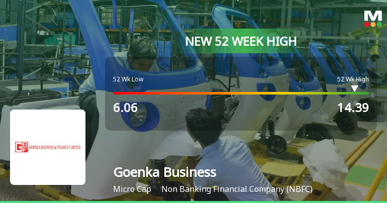 Broad-Based Technical Strength Lifts Goenka Business & Finance Ltd to 52-Week High of Rs 14.39