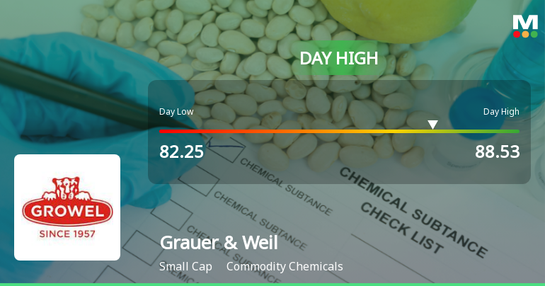 Grauer & Weil (India) Ltd Surges 10.17% to Day's High of Rs 88.53 — Outperforms Sector by 10.37 Percentage Points