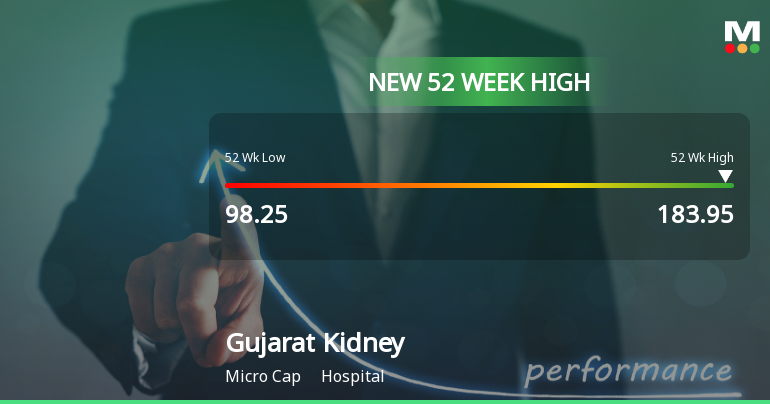 Broad-Based Technical Strength Lifts Gujarat Kidney & Super Speciality Ltd to 52-Week High of Rs 183.95