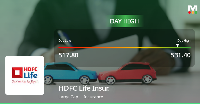 HDFC Life Insurance Company Ltd Surges 3.05% to Day's High of Rs 530 — Outperforms Sector by 2.71 Percentage Points