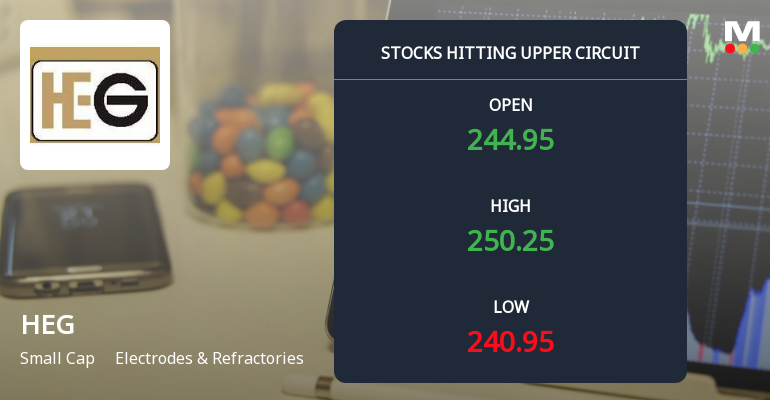 HEG Ltd Locks at Upper Circuit With 5% Gain — Buyers Queue, Sellers Absent