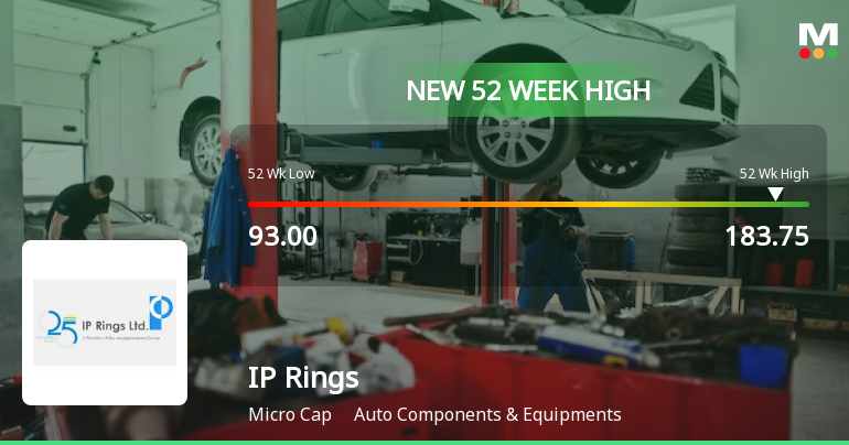 Broad-Based Technical Strength Lifts IP Rings Ltd to 52-Week High of Rs 183.75