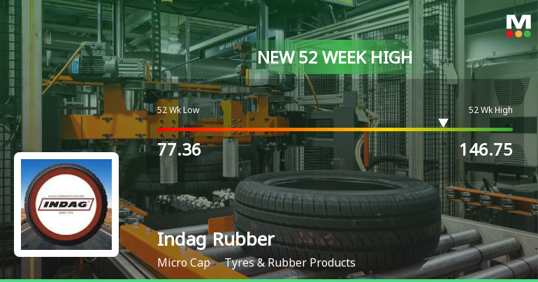 Broad-Based Technical Strength Lifts Indag Rubber Ltd to 52-Week High of Rs 146.75
