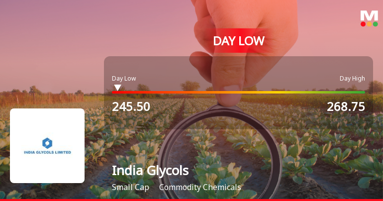 India Glycols Ltd Hits Intraday Low Amid Price Pressure on 17 Sep 2026