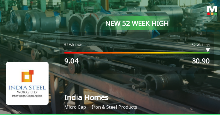 Broad-Based Technical Strength Lifts India Homes Ltd to 52-Week High of Rs 30.89