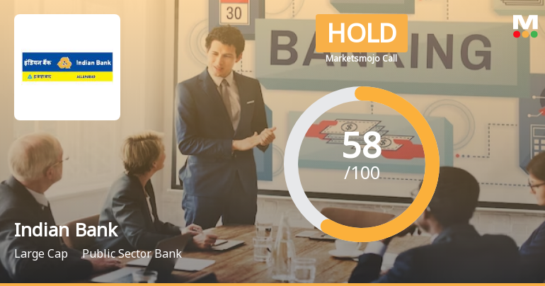 Indian Bank is Rated Hold by MarketsMOJO