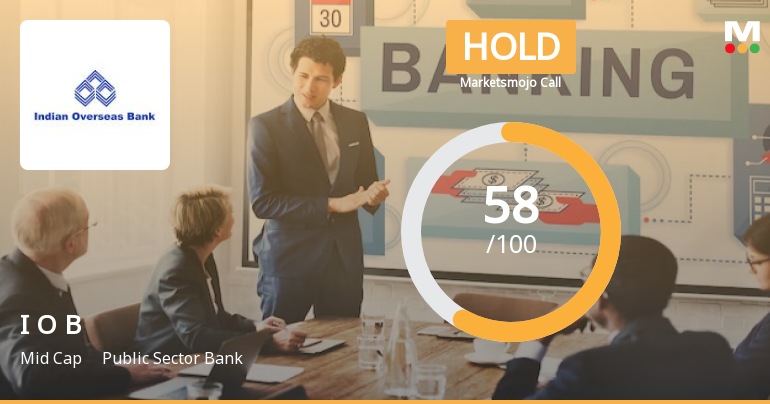 Indian Overseas Bank is Rated Hold by MarketsMOJO