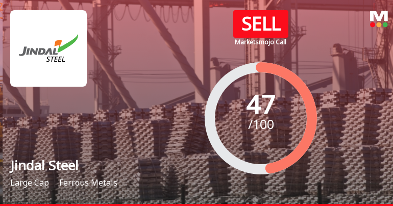 Jindal Steel Ltd. Downgraded to Sell Amid Mixed Financial and Technical Signals