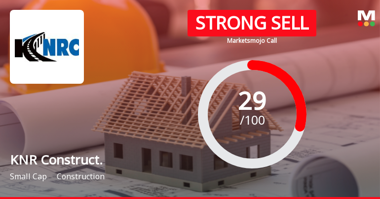 KNR Constructions Ltd Downgraded to Strong Sell Amid Weak Financials and Bearish Technicals