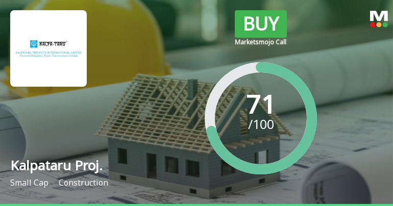 Kalpataru Projects International Ltd Upgraded to Buy on Strong Technical and Financial Performance