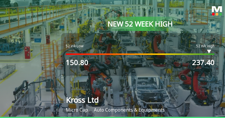 Broad-Based Technical Strength Lifts Kross Ltd to 52-Week High of Rs 237.4