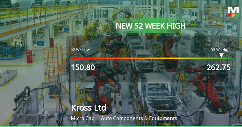 Broad-Based Technical Strength Lifts Kross Ltd to 52-Week High of Rs 262.75