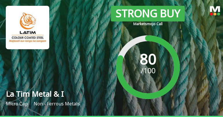 La Tim Metal & Industries Ltd is Rated Strong Buy