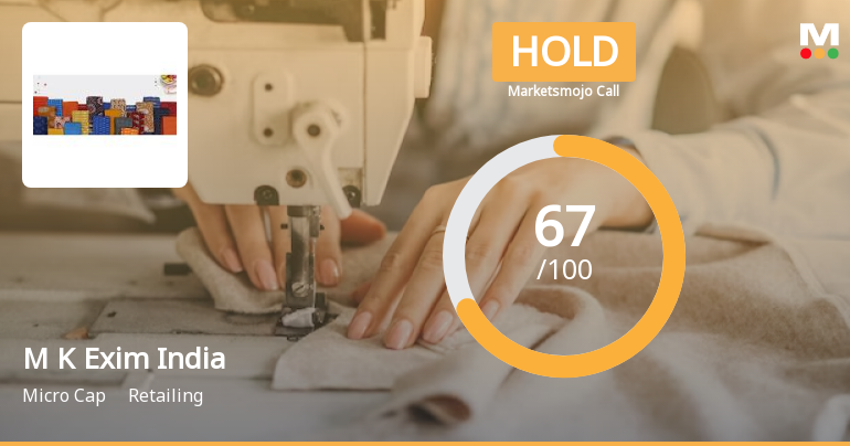 M K Exim (India) Ltd is Rated Hold by MarketsMOJO