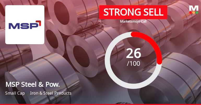MSP Steel & Power Ltd Downgraded to Strong Sell Amid Technical Weakness and Fundamental Concerns