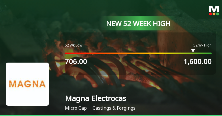 Broad-Based Technical Strength Lifts Magna Electro Castings Ltd to 52-Week High of Rs 1600