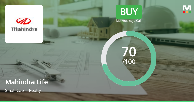 Mahindra Lifespace Developers Ltd is Rated Buy