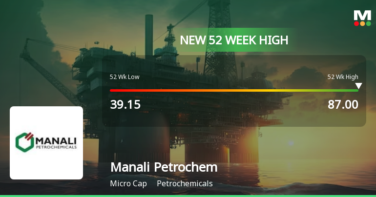 Broad-Based Technical Strength Lifts Manali Petrochemicals Ltd to 52-Week High of Rs 87