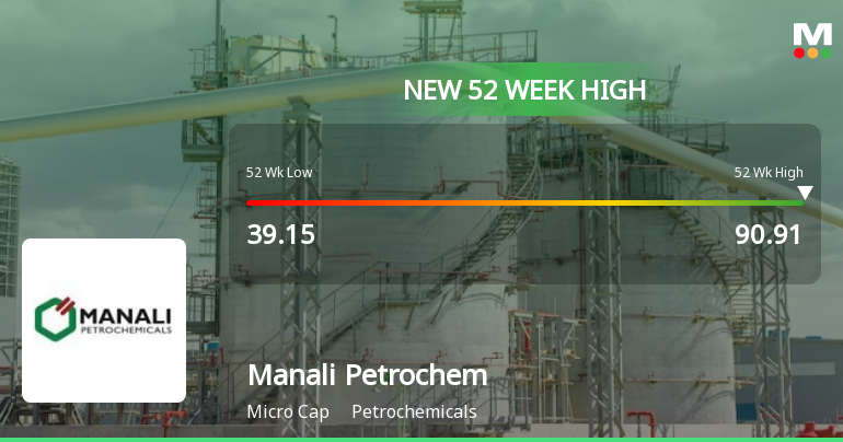 Broad-Based Technical Strength Lifts Manali Petrochemicals Ltd to 52-Week High of Rs 90.91